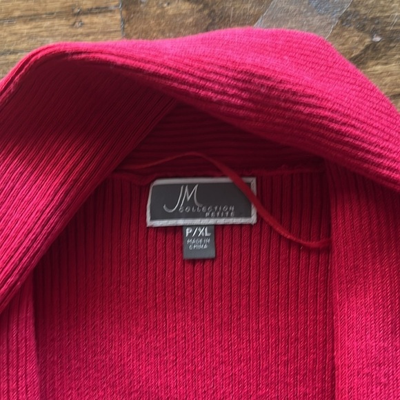 JM Collection Red Cardigan - Picture 6 of 9
